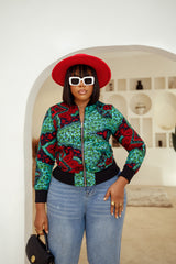 Green Reversible Bomber Jacket
