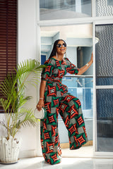 Vee African print Jumpsuit