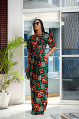 Vee African print Jumpsuit