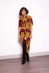 Thulile African print  Cut out Dress