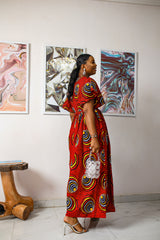 Yaounde African print maxi dress