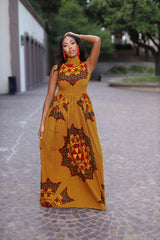 Itohan African Print Maxi dress