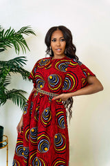 Yaounde African print maxi dress