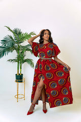 Yaounde African print maxi dress