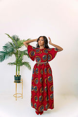 Yaounde African print maxi dress