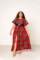 Yaounde African print maxi dress