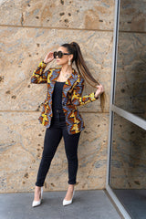 Yobe African Print Blazer