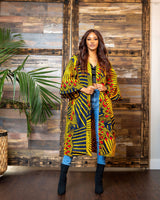Yellow Queen Kimono Jacket