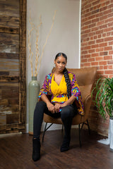 African print Reversible  Tolani Poncho