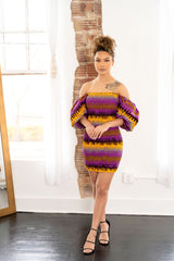 Uyo Purple and yellow Dress