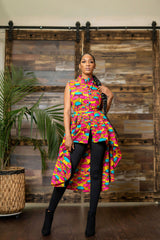 Wuse African print High low top