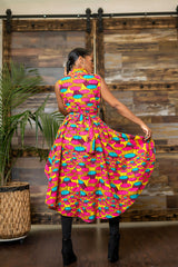 Wuse African print High low top