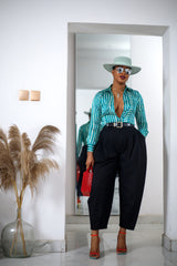 Green Dara Silk Shirt