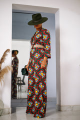 Olivia African Print Jumpsuit