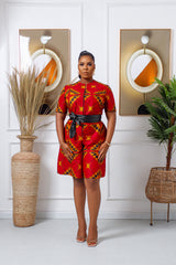 Red Candace Romper