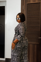 Sadiya African print Jumpsuit - BLACK