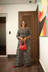 Sadiya African print Jumpsuit - BLACK