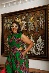 Maggie Wide Legged African print Jumpsuit