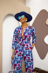 Eniola African Print Jumpsuit