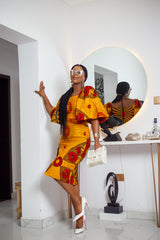 Deja African print dress