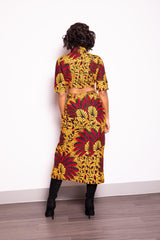 Thulile African print  Cut out Dress