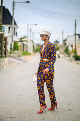 Sisi Oge African print Jacket  and pant set