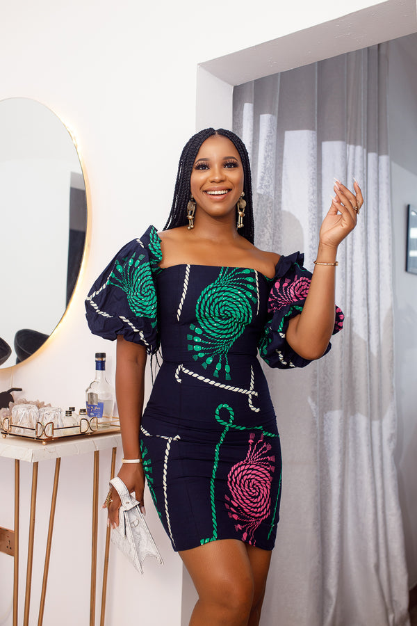 Erica Fitted Ankara dress