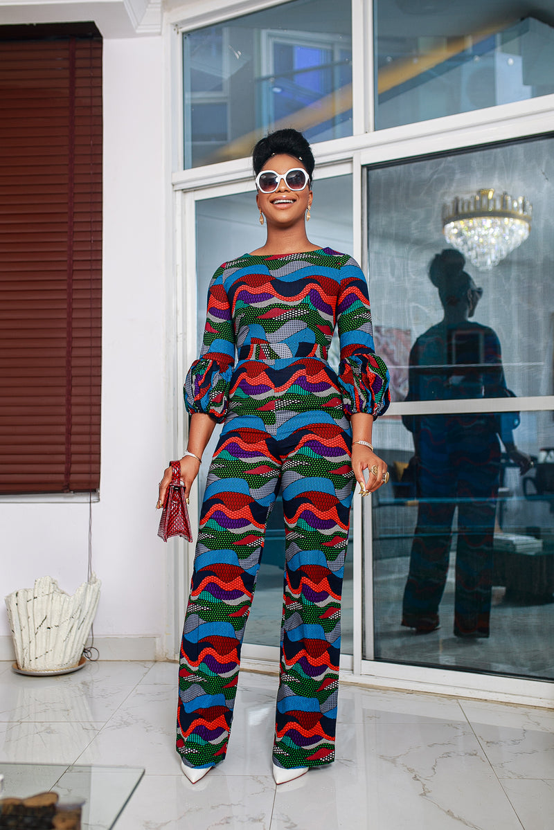 Gozie African print jumpsuit