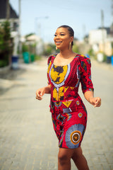 Rida African print dress