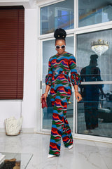 Gozie African print jumpsuit