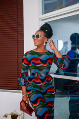 Gozie African print jumpsuit