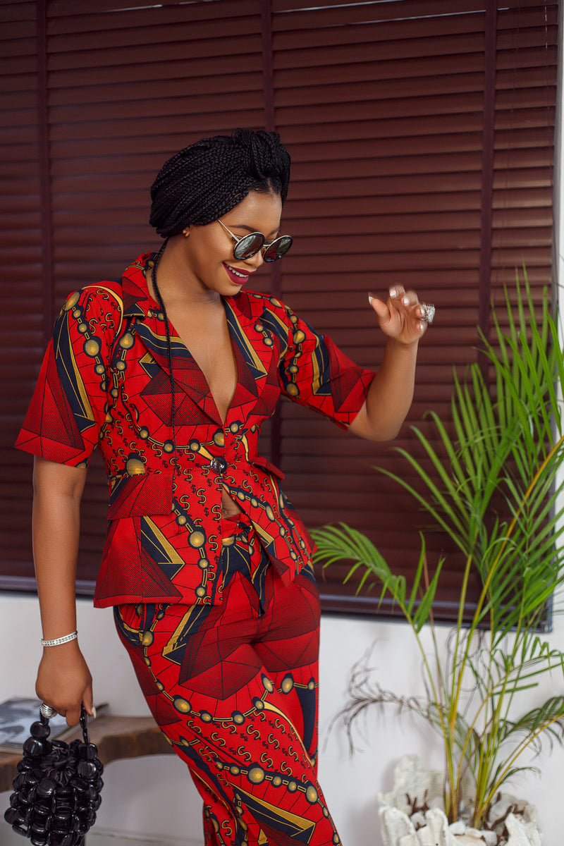 Yvette African Print Jacket and Pants Set – TribalByN