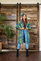 Jos African print Duster jacket