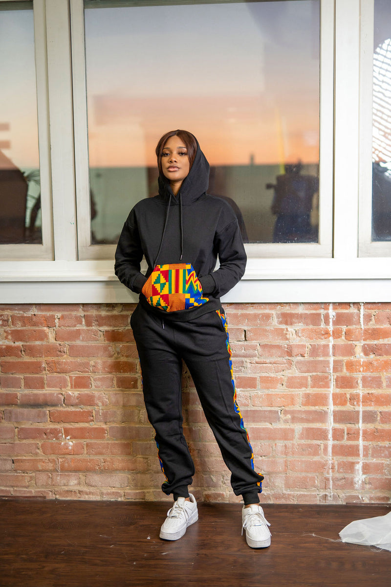 Amarya Black Sweat shirt and Jogger set