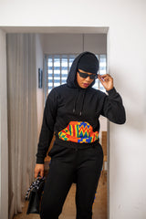 Amarya Black Sweat shirt and Jogger set