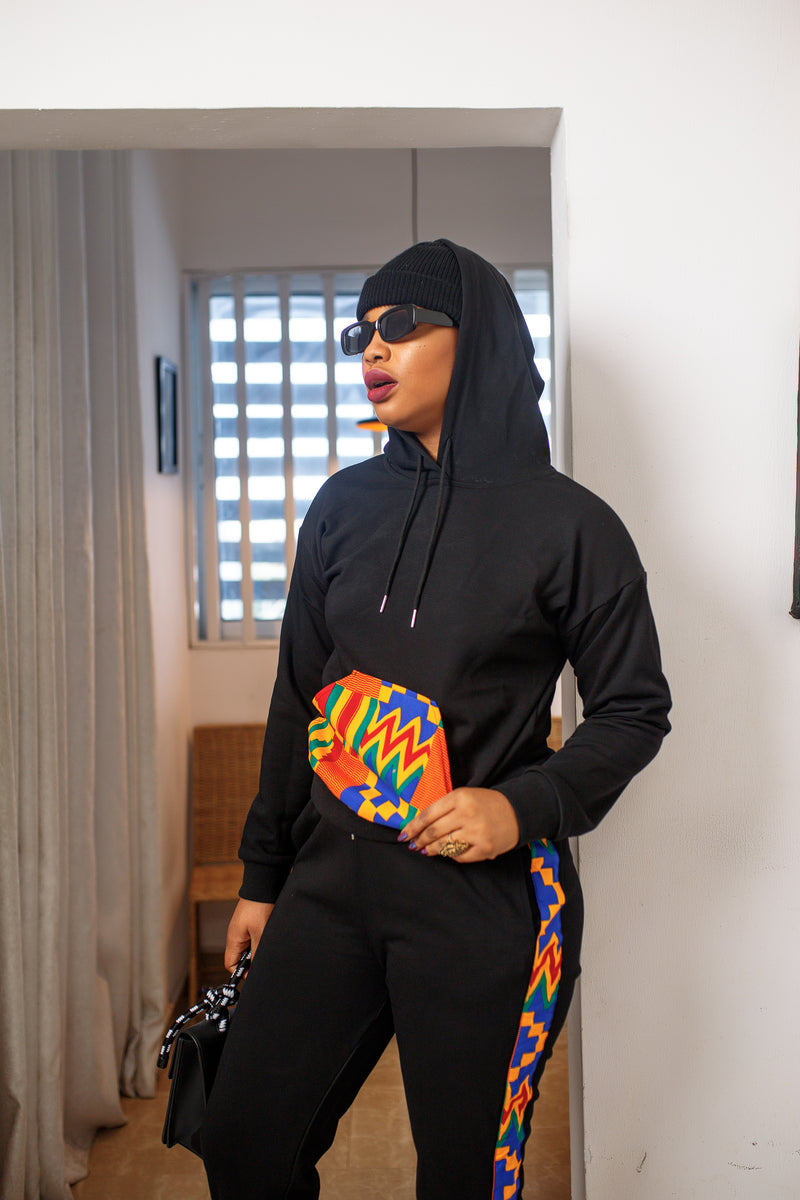 Amarya Black Sweat shirt and Jogger set