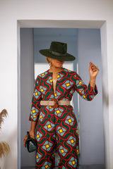 Olivia African Print Jumpsuit