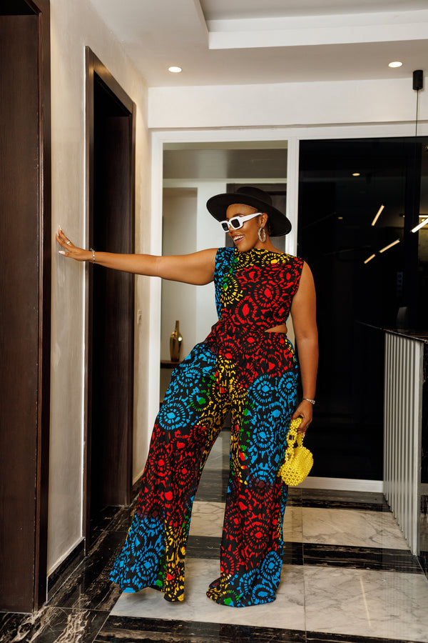 Abena Wide Legged African print Jumpsuit PRE ORDER