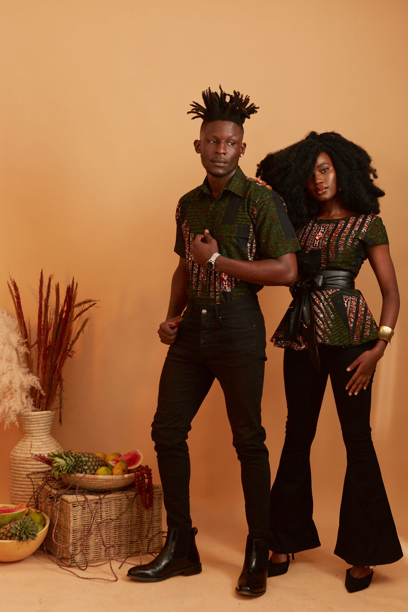 Kwame African Print Men's Shirt